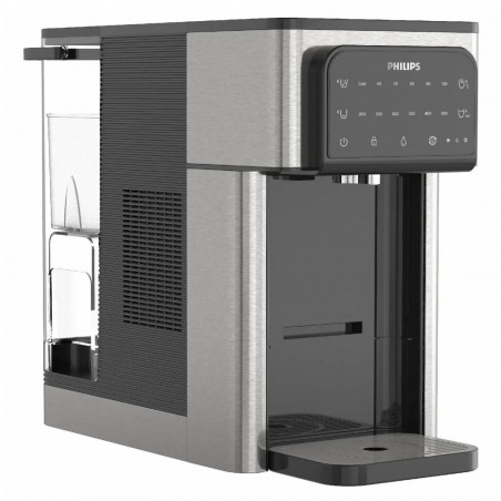 Диспенсър за филтриране и загряване на вода Philips ADD5980S/10, 2200W, 0.6 bar, 2.8 л, Micro X-Clean, 5-30°C, Без BPA, Инокс/черен