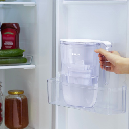 Филтрираща кана за вода Philips AWP2933WHT/58, 2.6 л, Дигитален таймер, Micro X-Clean, Бял