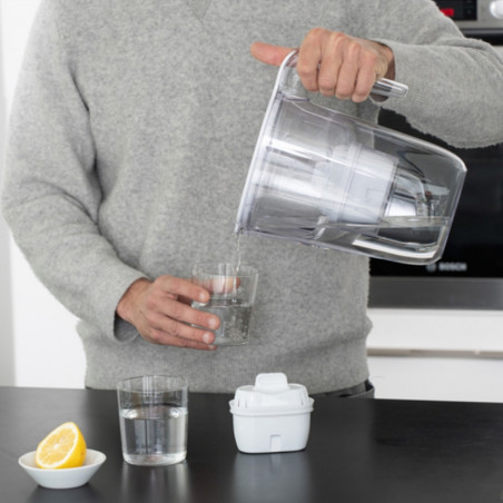 Филтрираща кана за вода Philips AWP2933WHT/58, 2.6 л, Дигитален таймер, Micro X-Clean, Бял