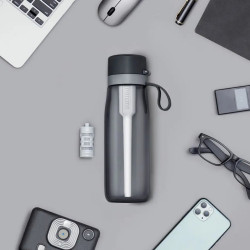 Филтрираща бутилка за вода Philips GoZero Daily AWP2731GRR/58, 660 мл, 5-38°C, Тритан без BPA, AWP285, Сив
