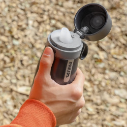 Филтрираща бутилка за вода Philips GoZero Daily AWP2771GRR/58, 550 мл, 18/8 стомана, Вакуумна изолация, Двойна стена, Сив