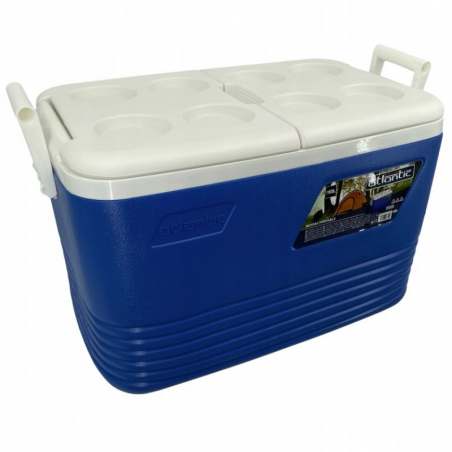 Хладилна кутия Atlantic 1008729, 60 л, Охлаждане, Пасивна, 8 поставки за чаши, Син