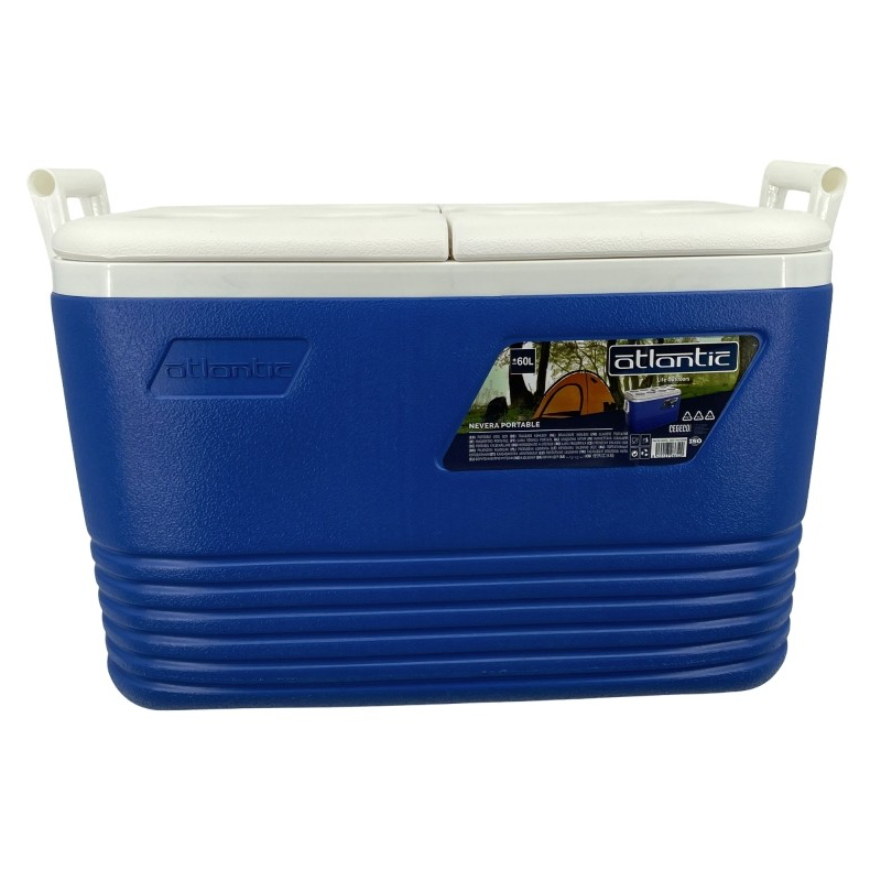 Хладилна кутия Atlantic 1008729, 60 л, Охлаждане, Пасивна, 8 поставки за чаши, Син