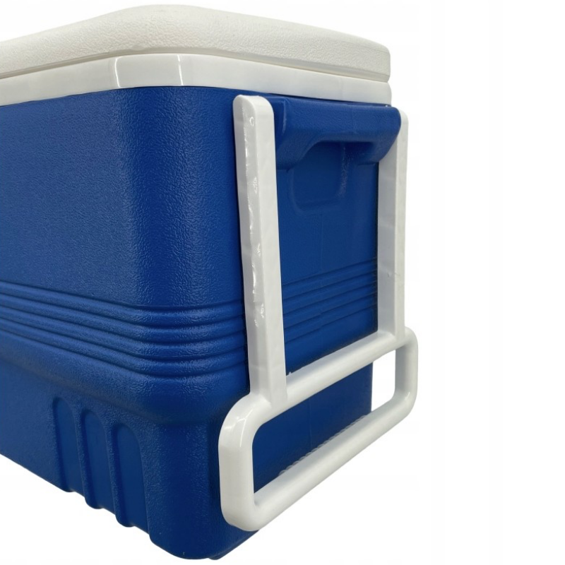 Хладилна кутия с колела Atlantic 1008728, 45 л, Охлаждане, Пасивна, 4 поставки за чаши, Син