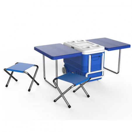 Хладилна кутия с табла Atlantic 1008727, 45 л, Охлаждане, Пасивна, 4 поставки за чаши, Син