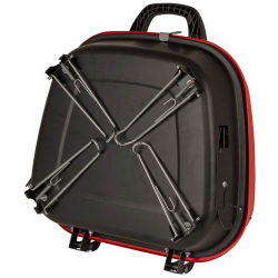 Барбекю на дървени въглища Muhler 1003819, 41х41х40 см, Поцинкована скара, Капак, Червен