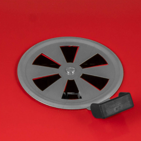 Барбекю на дървени въглища Muhler 1003819, 41х41х40 см, Поцинкована скара, Капак, Червен