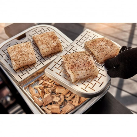 Електрическо барбекю Weber Lumin Compact WB91010979DL, 2200W, 315C MAX, Емайлирани с порцелан чугунени скари, Черен