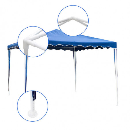 Шатра Muhler G1015 300x300x250 см, Стоманена основа, Син