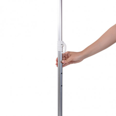 Плажен чадър Muhler YL1039, 200x200 см, UV защита, Стоманена рамка, Регулируем наклон, Лилав