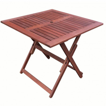 Градински комплект Tirora Muhler Meranti, 5 части, До 100 кг, Сгъваеми, Дърво, Кафяв