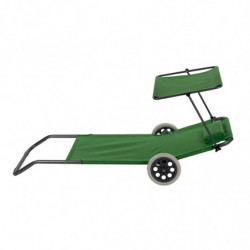 Комплект 4 бр шезлонг със сенник Muhler 1005988, 147х52х24 см, До 90 кг, Сгъваем, Колелца, Зелен