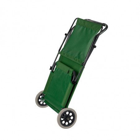 Комплект 4 бр шезлонг със сенник Muhler 1005988, 147х52х24 см, До 90 кг, Сгъваем, Колелца, Зелен