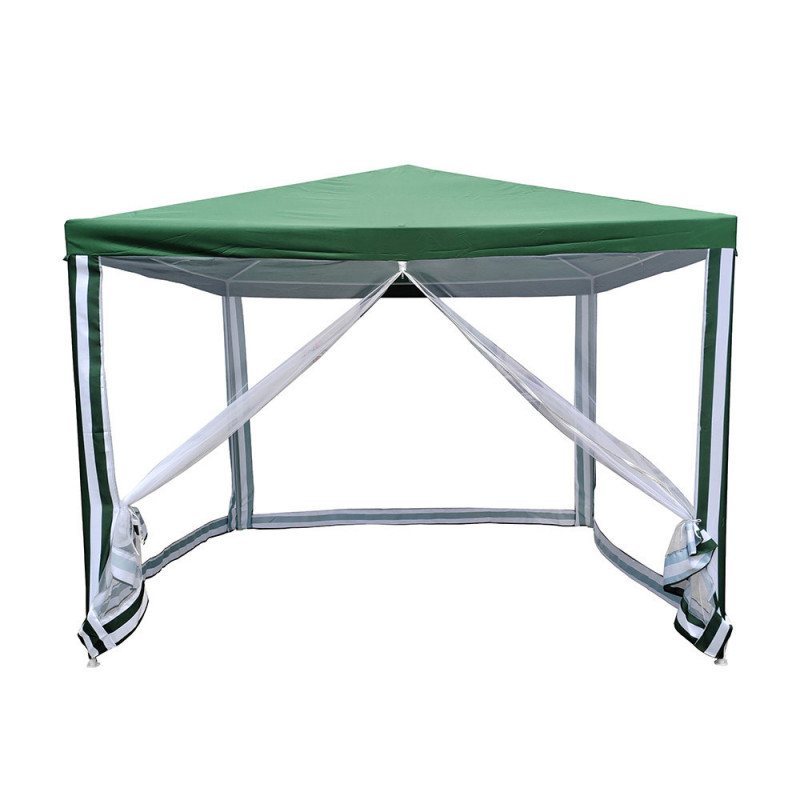 Градинска шатра Muhler G1015-NET, 300x300 см, Странични мрежи, Зелен/бял
