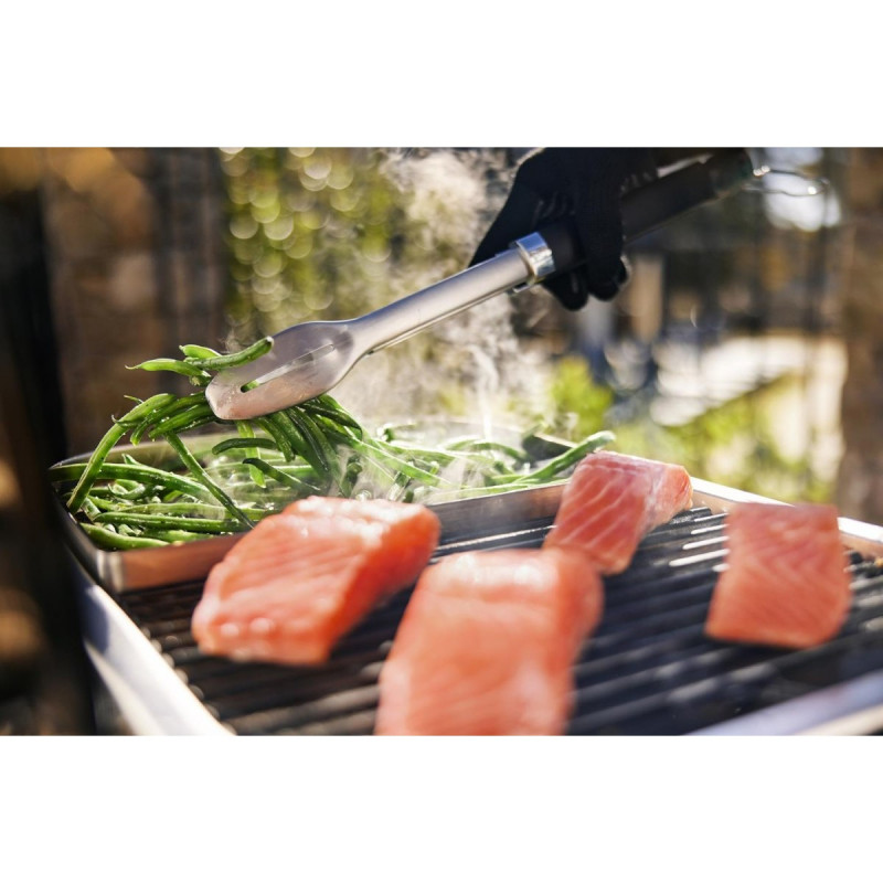 Електрическо барбекю Weber Lumin WB92010979DL, 2200W, 315C, 49x33 см, Емайлирани с порцелан чугунени скари, Автентичен барбекю вкус, Черен