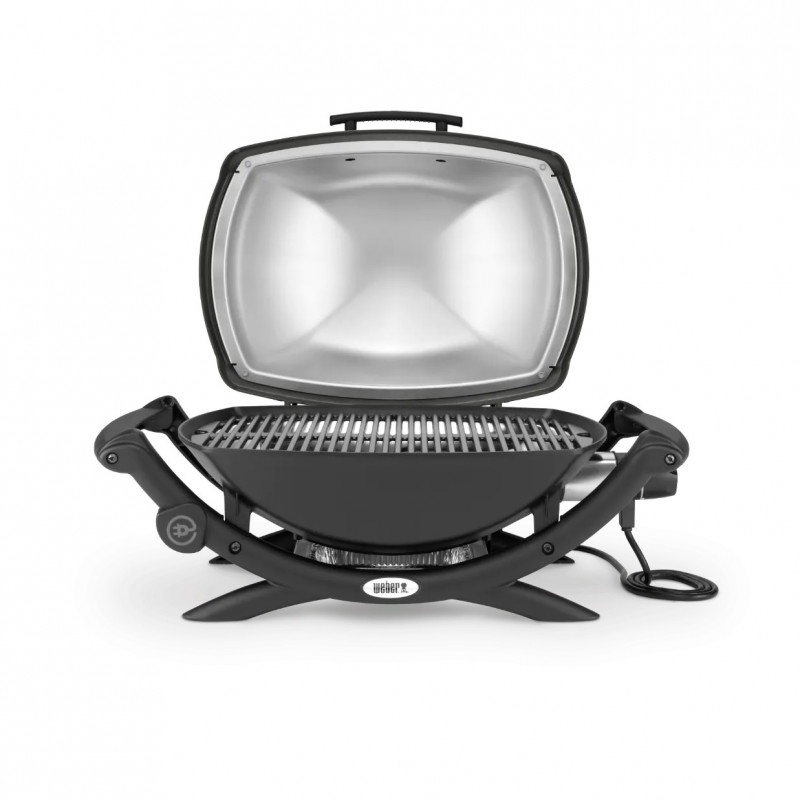 Електрическо барбекю Weber Q2400 WB55020079DL, 2200W, 290C, 55x39 см, Емайлирани с порцелан чугунени скари, Вградени дръжки, Тъмносив