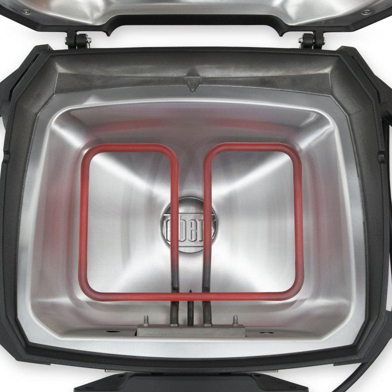 Електрическо барбекю Weber Grill Pulse 1000 81010079, 1800W, 300°C, LED дисплей, iGrill, Черен/инокс