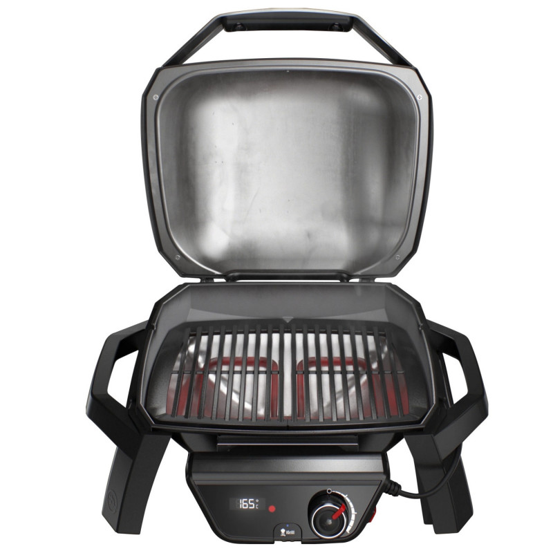 Електрическо барбекю Weber Grill Pulse 1000 81010079, 1800W, 300°C, LED дисплей, iGrill, Черен/инокс