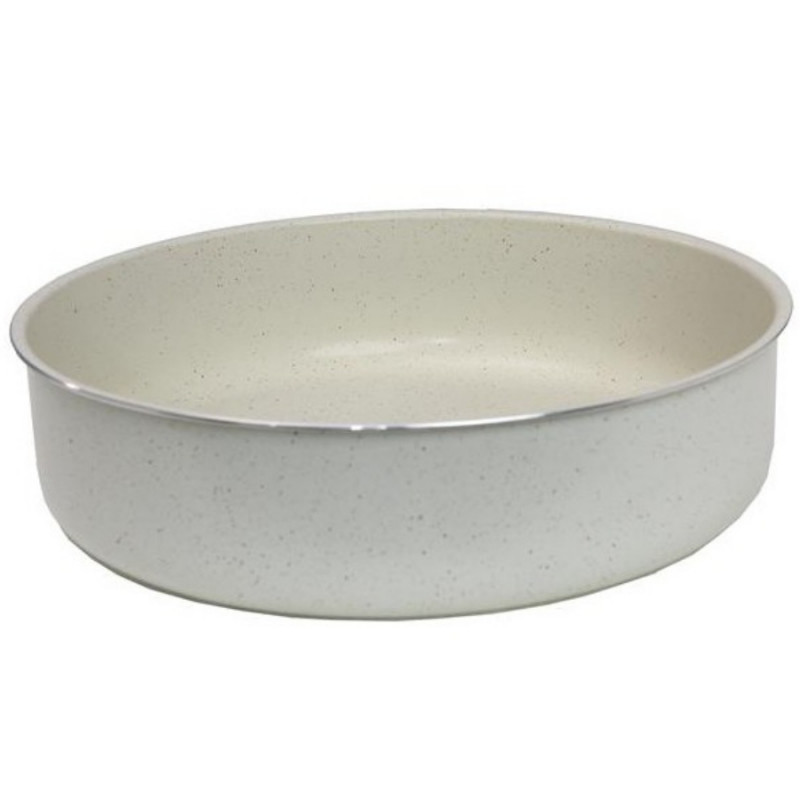 Тава за печене Oliver Voltz OV51222E28, 28x8 см, Алуминий, Мраморно покритие, Без PFOA, Кремав меланж