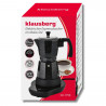 Електрическа кубинска кафеварка Klausberg KB 7998, 500W, 6 чаши, Вграден нагревател, Предпазен клапан, Черен мрамор