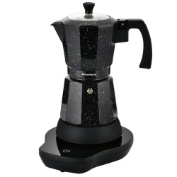 Електрическа кубинска кафеварка Klausberg KB 7998, 500W, 6 чаши, Вграден нагревател, Предпазен клапан, Черен мрамор