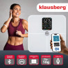 Кантар-анализатор Klausberg KB 7941, До 180 кг, BIA, Bluetooth, LCD, Закалено стъкло, Smart, Бял