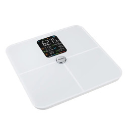 Кантар-анализатор Klausberg KB 7941, До 180 кг, BIA, Bluetooth, LCD, Закалено стъкло, Smart, Бял