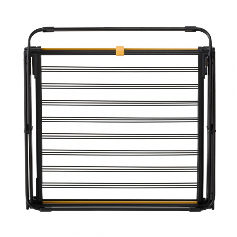 Сушилник за дрехи Joseph Joseph AirFrame™ 5000024, 16 м, 3 нива, Сгъваем, Заключващ механизъм, Удължени релси за дълги дрехи, Черен/жълт