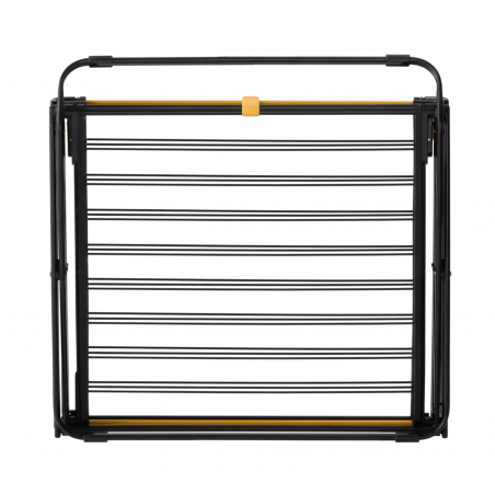 Сушилник за дрехи Joseph Joseph AirFrame™ 5000024, 16 м, 3 нива, Сгъваем, Заключващ механизъм, Удължени релси за дълги дрехи, Черен/жълт