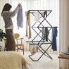 Сушилник за дрехи Joseph Joseph AirFrame™ 5000024, 16 м, 3 нива, Сгъваем, Заключващ механизъм, Удължени релси за дълги дрехи, Черен/жълт
