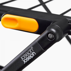 Сушилник за дрехи Joseph Joseph AirFrame™ 5000024, 16 м, 3 нива, Сгъваем, Заключващ механизъм, Удължени релси за дълги дрехи, Черен/жълт