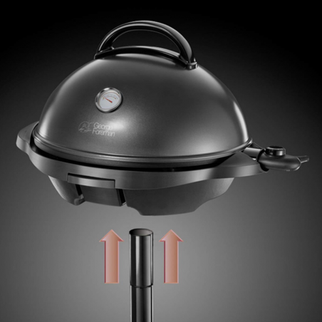 Електрическа скара/грил George Foreman 22460-56, 2400W, 44.5 см, 15 порции, 5 темп, Незалепващо покритие, Черен