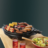 Електрическа скара/грил George Foreman 22460-56, 2400W, 44.5 см, 15 порции, 5 темп, Незалепващо покритие, Черен