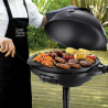 Електрическа скара/грил George Foreman 22460-56, 2400W, 44.5 см, 15 порции, 5 темп, Незалепващо покритие, Черен