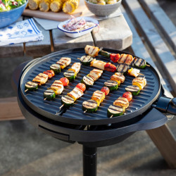 Електрическа скара/грил George Foreman 22460-56, 2400W, 44.5 см, 15 порции, 5 темп, Незалепващо покритие, Черен