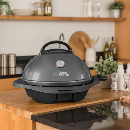 Електрическа скара/грил George Foreman 22460-56, 2400W, 44.5 см, 15 порции, 5 темп, Незалепващо покритие, Черен