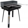 Барбекю на дървени въглища Master Grill & Party MG936, Регулируема решетка, Сгъваемо, Черен