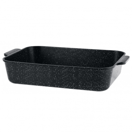 Тава за фурна и котлон Oliver Voltz OV54322CS30, 30x21x5.7 см, Емайлирана, Незалепващо покритие, Индукция, Черен меланж