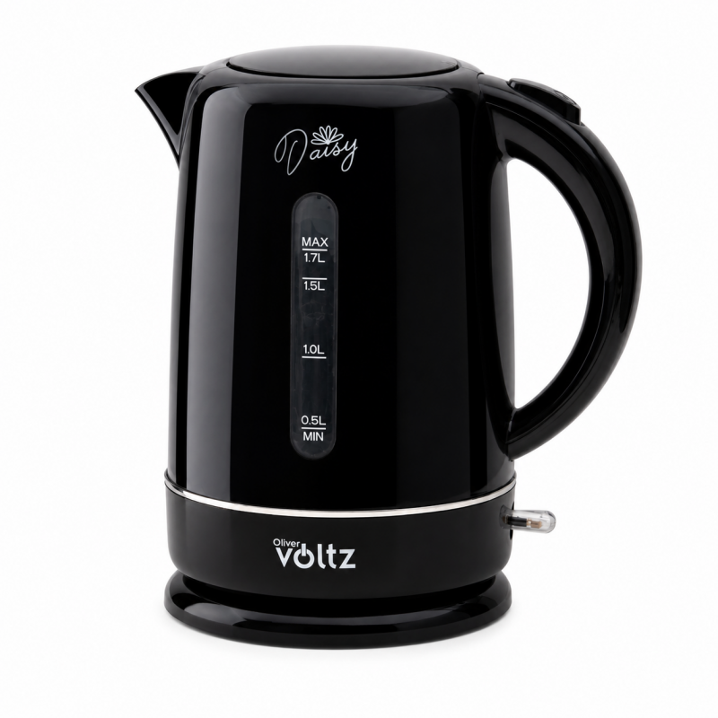 Електрическа кана Oliver Voltz Daisy OV51230W, 2200W, 1.7 л, Автоматично изключване, Черeн