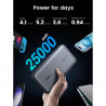 Преносима батерия UGREEN PB205, 25000mAh, PD 3.1 145W, LED дигитален екран, Подходящ за пътуване в самолет, USB-C, Сив