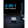 Преносима батерия UGREEN PB205, 25000mAh, PD 3.1 145W, LED дигитален екран, Подходящ за пътуване в самолет, USB-C, Сив