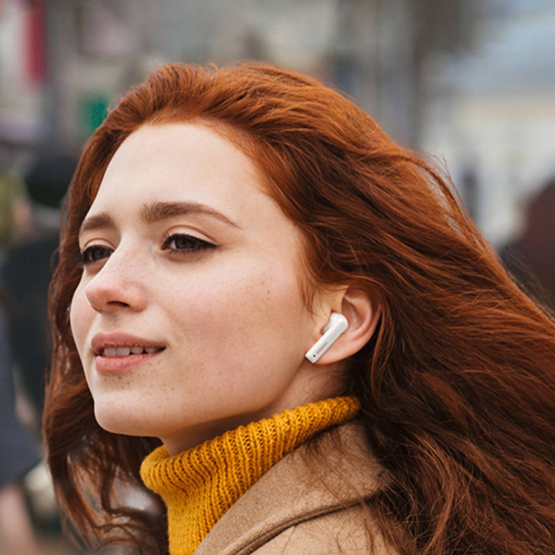 Безжични слушалки UGREEN HiTune Т3 TWS ANC WS106, 7 часа, ANC шумоизолация, Ambient Sound, Сензорно управление, BT 5.2, Бял