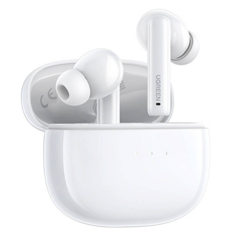 Безжични слушалки UGREEN HiTune Т3 TWS ANC WS106, 7 часа, ANC шумоизолация, Ambient Sound, Сензорно управление, BT 5.2, Бял