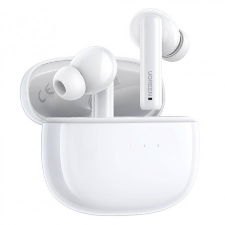 Безжични слушалки UGREEN HiTune Т3 TWS ANC WS106, 7 часа, ANC шумоизолация, Ambient Sound, Сензорно управление, BT 5.2, Бял