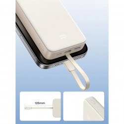 Преносима батерия UGREEN PB505, 20000mAh, PD 3.0 22.5W, Вграден кабел, Цифров LED индикатор, Подходящ за пътуване в самолет, Сив