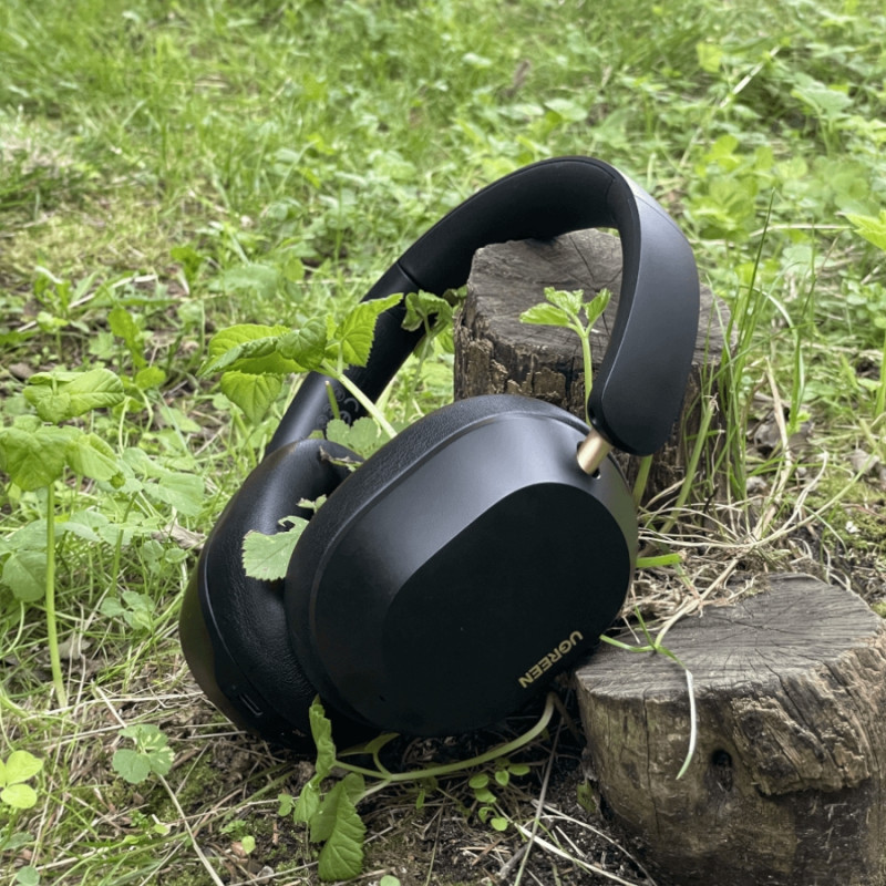 Безжични слушалки UGREEN HiTune ANC Max5c HP203, До 75 часа, Spatial Audio, Hi-Res, Хибридна шумоизолация ANC, Сгъваеми, Черен