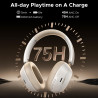Безжични слушалки UGREEN HiTune ANC Max5c HP203, До 75 часа, Spatial Audio, Hi-Res, Хибридна шумоизолация ANC, Сгъваеми, Бял