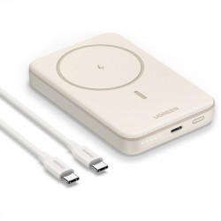 Преносима батерия UGREEN PB561, 10000 mAh, PD 3.0 20W, Qi 15W, Магнитно безжично зареждане, LED светлини, USB-C, Бял