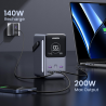 Преносима батерия UGREEN PB770, 48 000 mAh, 300W, LiFePO4, USB-C/A, LED светлина с режими, Дръжка, Сив