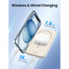 Преносима батерия UGREEN PB560, 5000mAh, PD 3.0 20W, Qi 7.5W, Магнитно безжично зареждане, LED светлини, USB-C, Бял